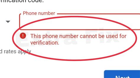 this phone number cannot be used for verification 2021